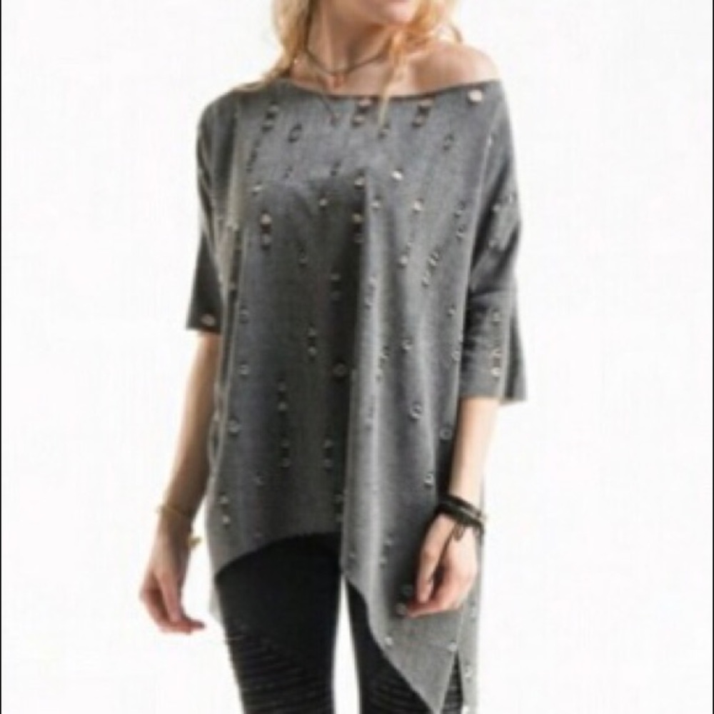 🇺🇸Distressed French Terry Tunic - Picture 2 of 3